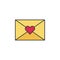 envelope friendship outline icon. Elements of friendship line icon. Signs, symbols and vectors can be used for web, logo, mobile