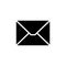 Envelope glyph icon and mail concept