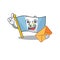 With envelope Happy face flag bolivia mascot cartoon style