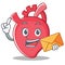 With envelope heart character cartoon style