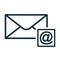 Envelope icon flat transparent email