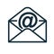 Envelope icon flat transparent open email