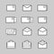 Envelope icon set.