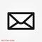 Envelope icon, vector mail envelope and letter symbol