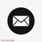 Envelope icon, vector mail envelope and letter symbol