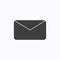 Envelope icon on white isolate