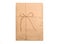 Envelope kraft paper tied with string on a white background