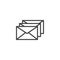 Envelope letters outline icon