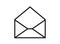 Envelope line icon. open post envelope to send mails. isolated vector image
