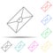 envelope with love letter multi color style icon. Simple thin line, outline vector of valentine icons for ui and ux, website or