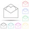 envelope with love letter multi color style icon. Simple thin line, outline vector of valentine icons for ui and ux, website or
