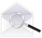 Envelope and magnifier
