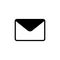 Envelope Mail, Feedback, Post Message. Flat Vector Icon illustration. Simple black symbol on white background. Envelope Mail,