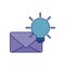 envelope mail with light bulb
