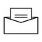 Envelope mail send line style icon