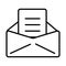 Envelope mail send line style icon