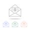 envelope with money icon. Elements of banking in multi colored icons. Premium quality graphic design icon. Simple icon for website