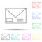 the envelope multi color style icon. Simple thin line, outline vector of media icons for ui and ux, website or mobile application