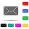 the envelope multi color style icon. Simple thin line, outline vector of web icons for ui and ux, website or mobile application