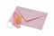 Envelope with pacifier and clipping path