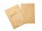 Envelope packed in kraft paper and bandaged with linen tape.