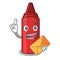 With envelope red crayon in the character shape