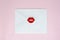 Envelope sealed with a kiss
