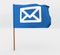 Envelope symbol flag on mast 3D illustration