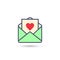 Envelope with Valentine Heart, vector