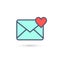 Envelope with Valentine Heart, vector