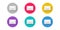 Envelopes icon. Set of colorful circles with post envelopes . Vector illustration . Post consept .Colored electronic mail