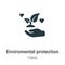 Enviromental protection vector icon on white background. Flat vector enviromental protection icon symbol sign from modern charity