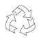 Environment arrow aroung recycle ecology symbol thin line