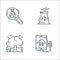 environment and eco line icons. linear set. quality vector line set such as cloud computing, tree, nuclear energy