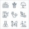 Environment and eco line icons. linear set. quality vector line set such as wind energy, eco food, herbalism, energy, eco energy,