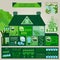 Environment, ecology infographic elements. Environmental risks,