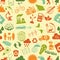 Environment, ecology seamless, pattern. Environmental background