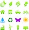 Environment elements icon set