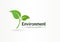 Environment, green leaf, organic creative symbol concept. Natural bio cosmetics, nature abstract business logo idea