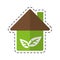 Environment house ecology construction symbol - dot line