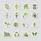 Environment Icons Sticker Set
