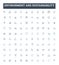 Environment and sustainability vector line icons set. Environment, sustainability, ecology, green, conservation