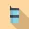 Environment thermo cup icon flat vector. Coffee bottle