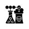 Environmental biotechnology black glyph icon