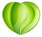 Environmental charity love leaf heart