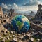 Environmental Consciousness - earth in ruins