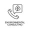 environmental consulting line icon. Element of human resources icon for mobile concept and web apps. Thin line environmental consu