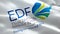 Environmental Defense Fund flag video. National 3d EDF logo Slow Motion video. Environmental Defense Fund Flag Blowing Close Up. E