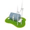 Environmental eco-concept.Top view of a modern small white tiny house in the style of barn with a metal roof on an island with