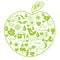 Environmental green apple